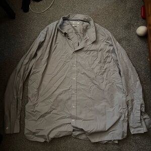 Men’s Big & Tall Croft & Barrel Gray Button Down 3XLT
